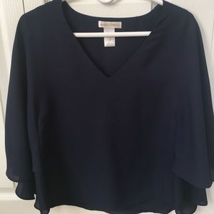 Navy Blue Blouse (Pancho Style)